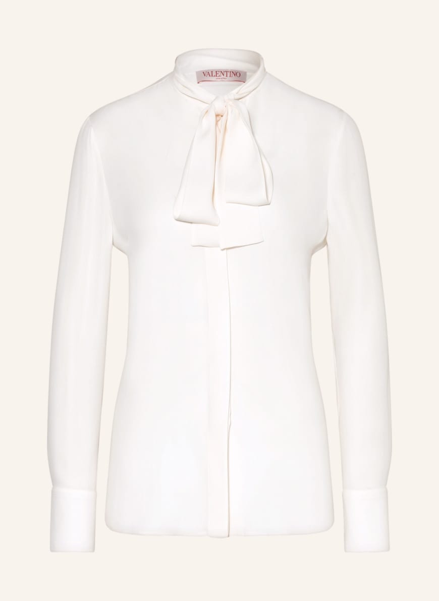 VALENTINO Bow-tie blouse in silk , Color: ECRU(Image 1)