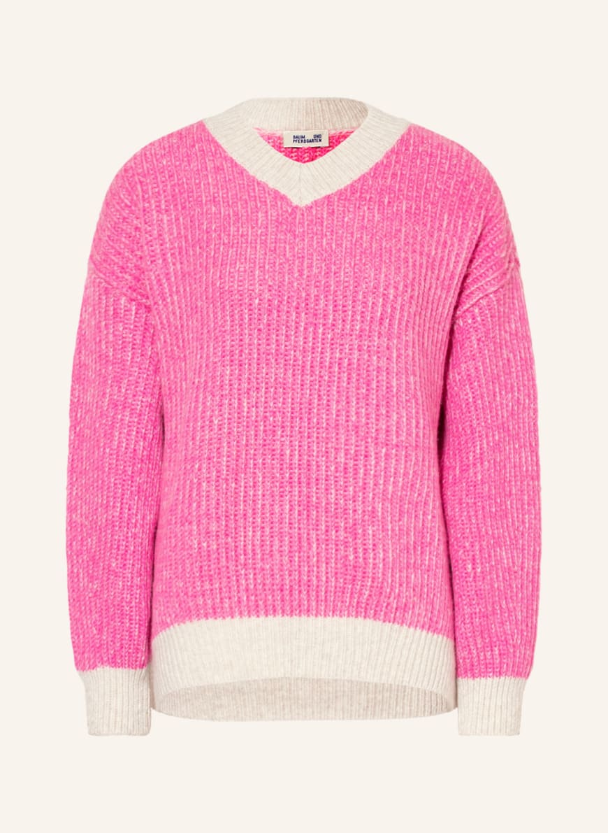 BAUM UND PFERDGARTEN Oversized sweater CLAUDIA , Color: PINK/ ECRU(Image 1)