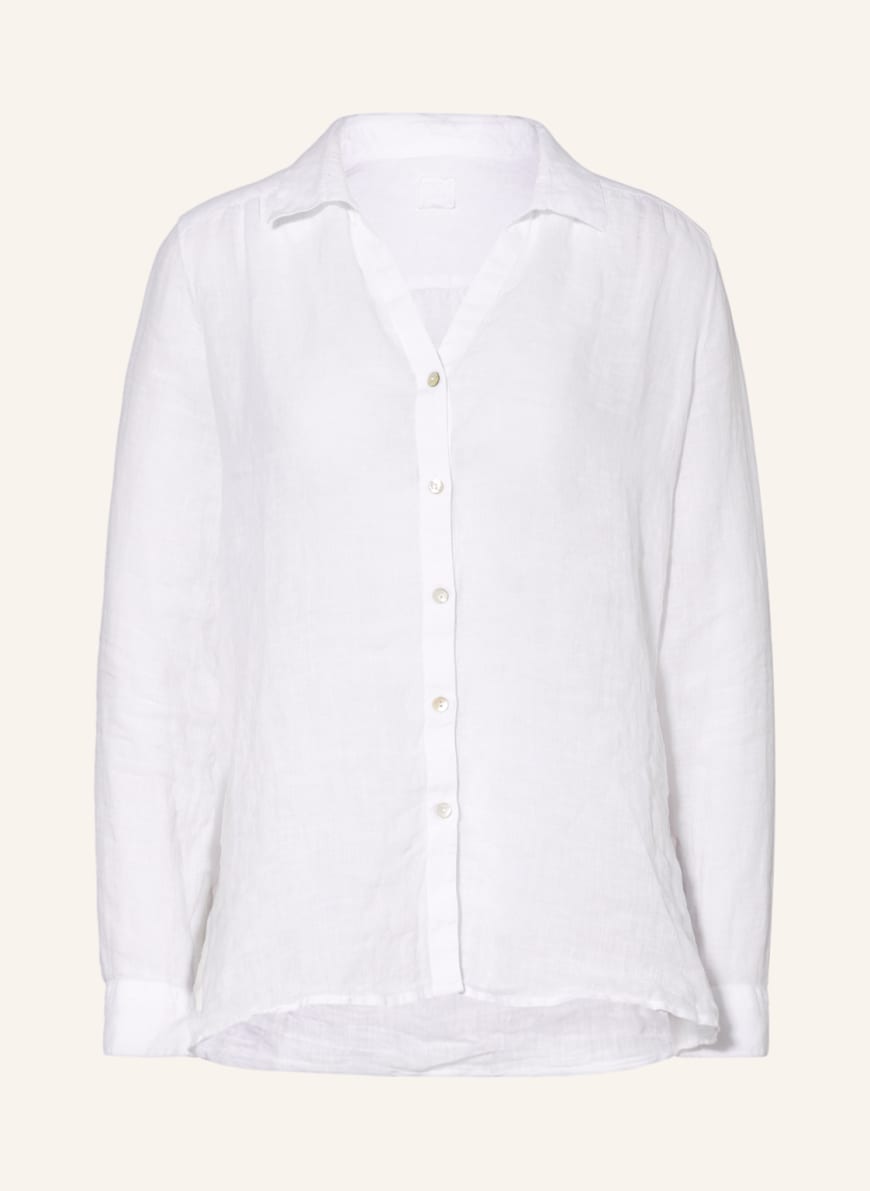 120%lino Shirt blouse made of linen, Color: WHITE(Image 1)