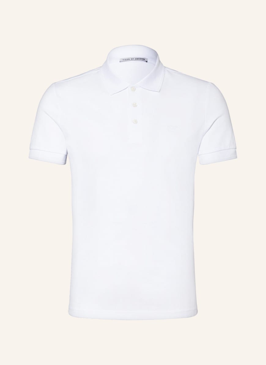 TIGER OF SWEDEN Piqué polo shirt DARIOS, Color: WHITE(Image 1)