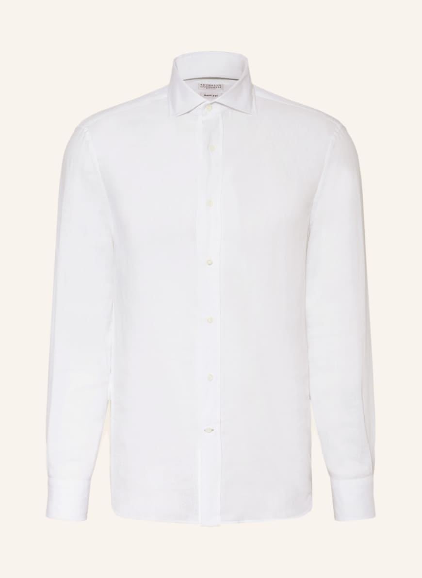 BRUNELLO CUCINELLI Leinenhemd Easy Fit , Farbe: WEISS(Bild 1)