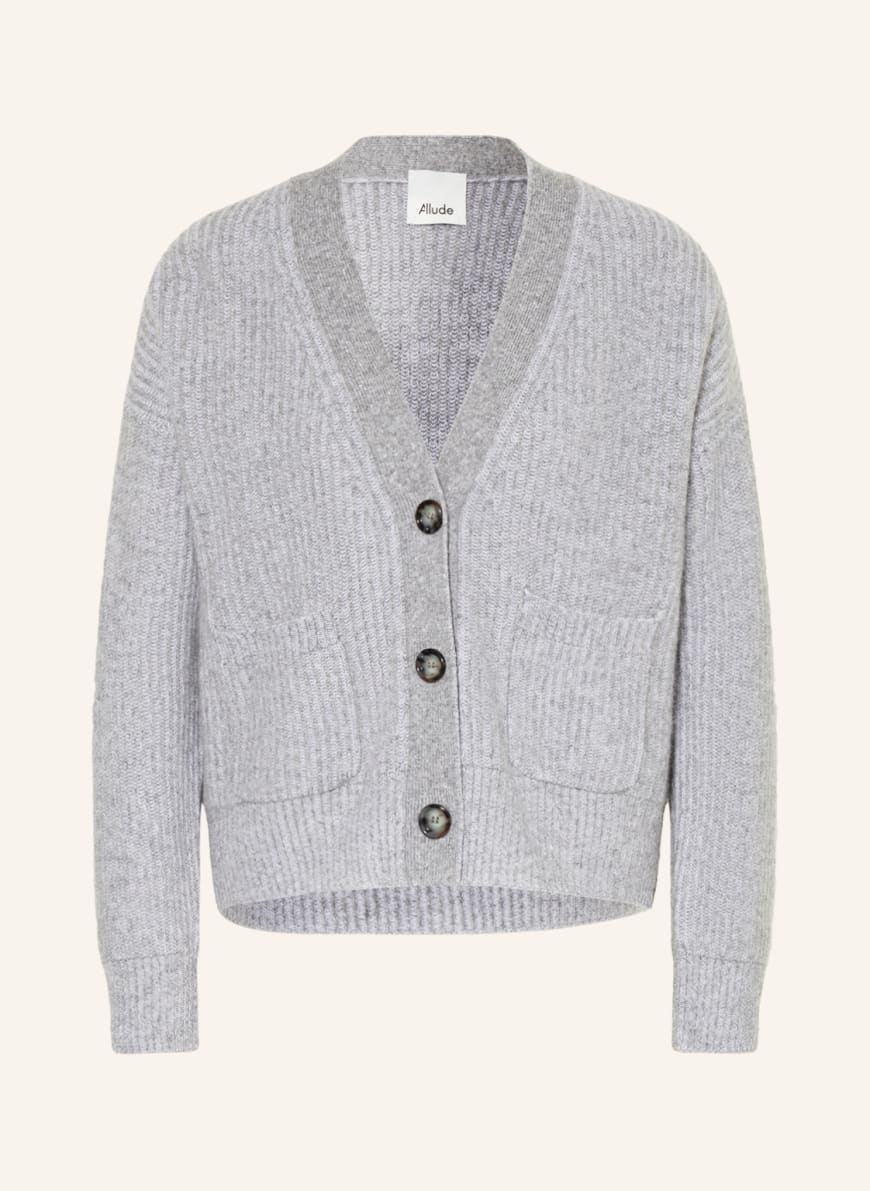 ALLUDE Cashmere cardigan, Color: GRAY(Image 1)