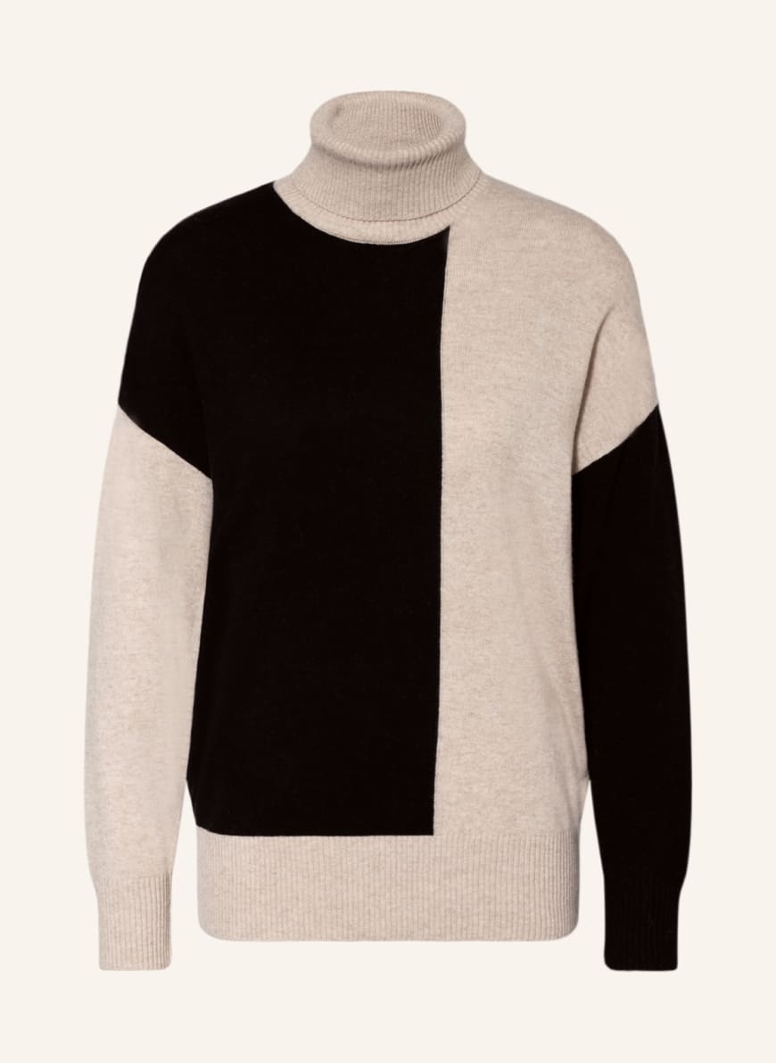 REISS Rollkragenpullover NOVA, Farbe: SCHWARZ/ BEIGE (Bild 1)