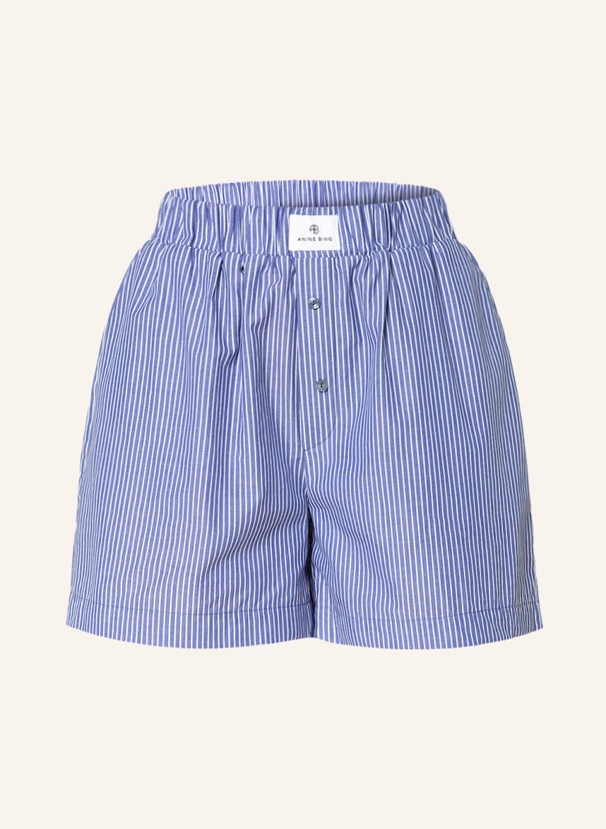 ANINE BING Shorts LIAM , Farbe: BLAU/ WEISS (Bild 1)