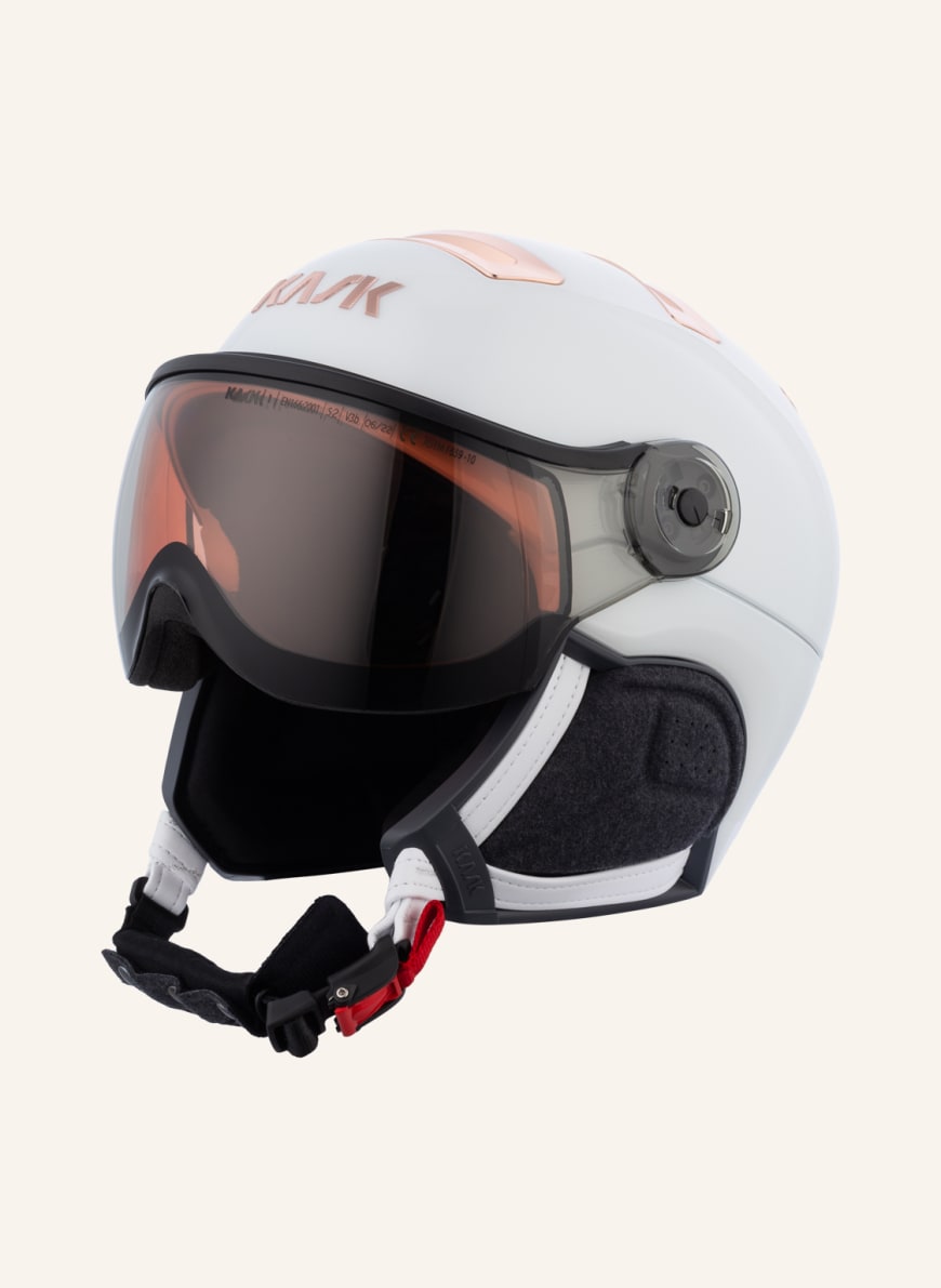 KASK Ski helmet CHROME with visor, Color: WHITE/ ROSE(Image 1)