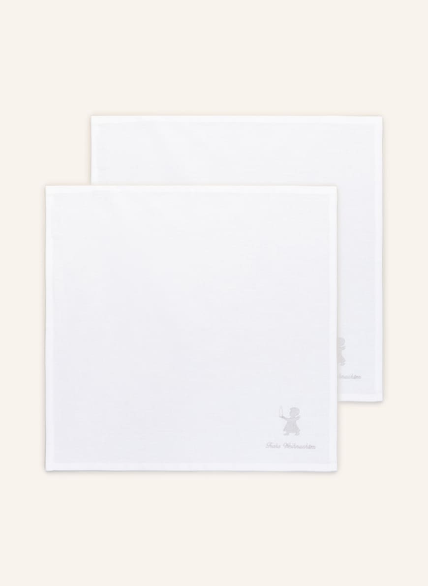 MyNapkin Set of 2 cloth napkins with linen, Color: CREAM/ SILVER(Image 1)