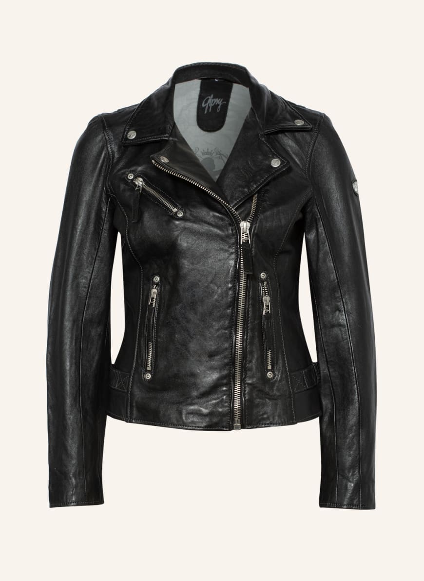 gipsy Leather jacket, Color: BLACK (Image 1)