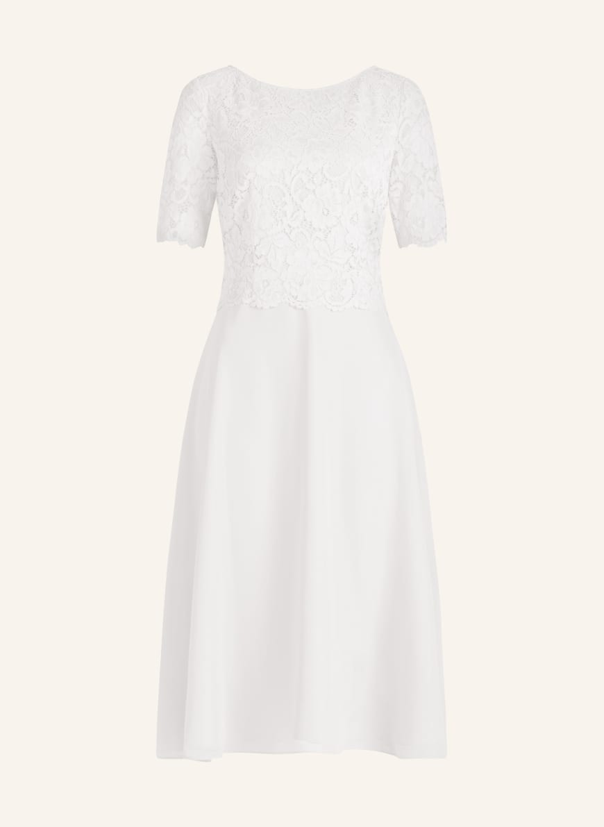 Vera Mont Cocktail dress with lace trim, Color: WHITE(Image 1)
