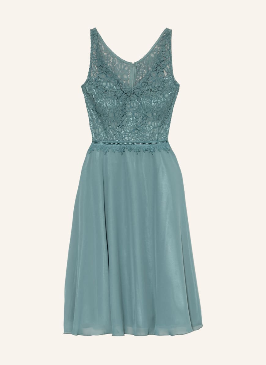 Suddenly Princess Cocktail dress with lace trim , Color: TEAL (Image 1)