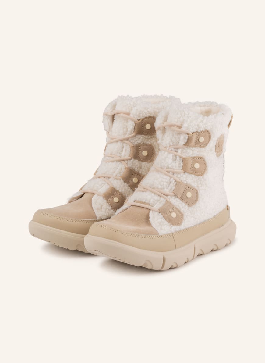 SOREL Schnürboots JOAN COZY mit Kunstfell, Farbe: ECRU/ BEIGE(Bild 1)