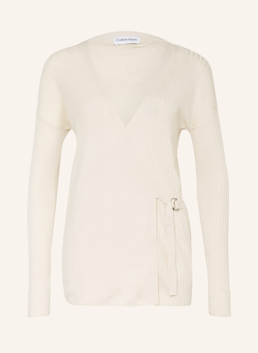 Calvin Klein Wraparound knit cardigan, Color: CREAM (Image 1)
