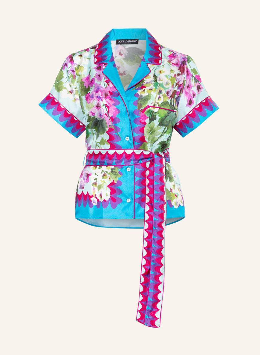 DOLCE & GABBANA Silk blouse, Color: FUCHSIA/ TURQUOISE/ GREEN (Image 1)