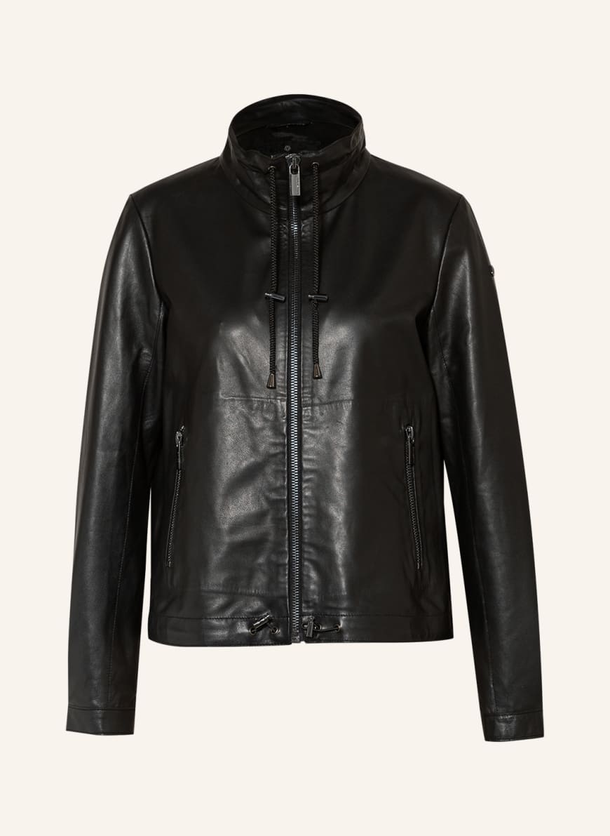 MILESTONE Leather jacket SOLEY, Color: BLACK (Image 1)