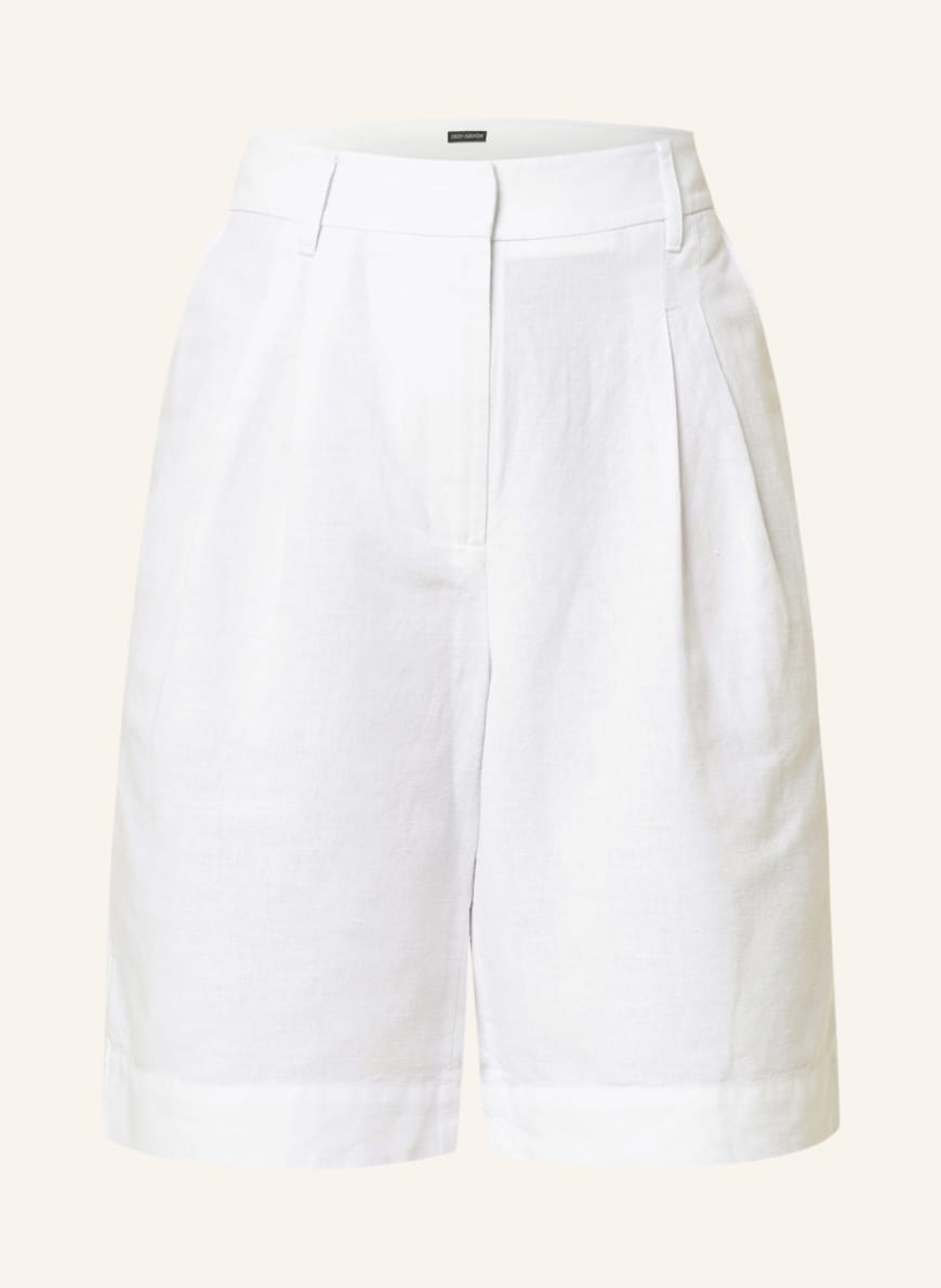 IRIS von ARNIM Shorts BENTE with linen, Color: WHITE (Image 1)