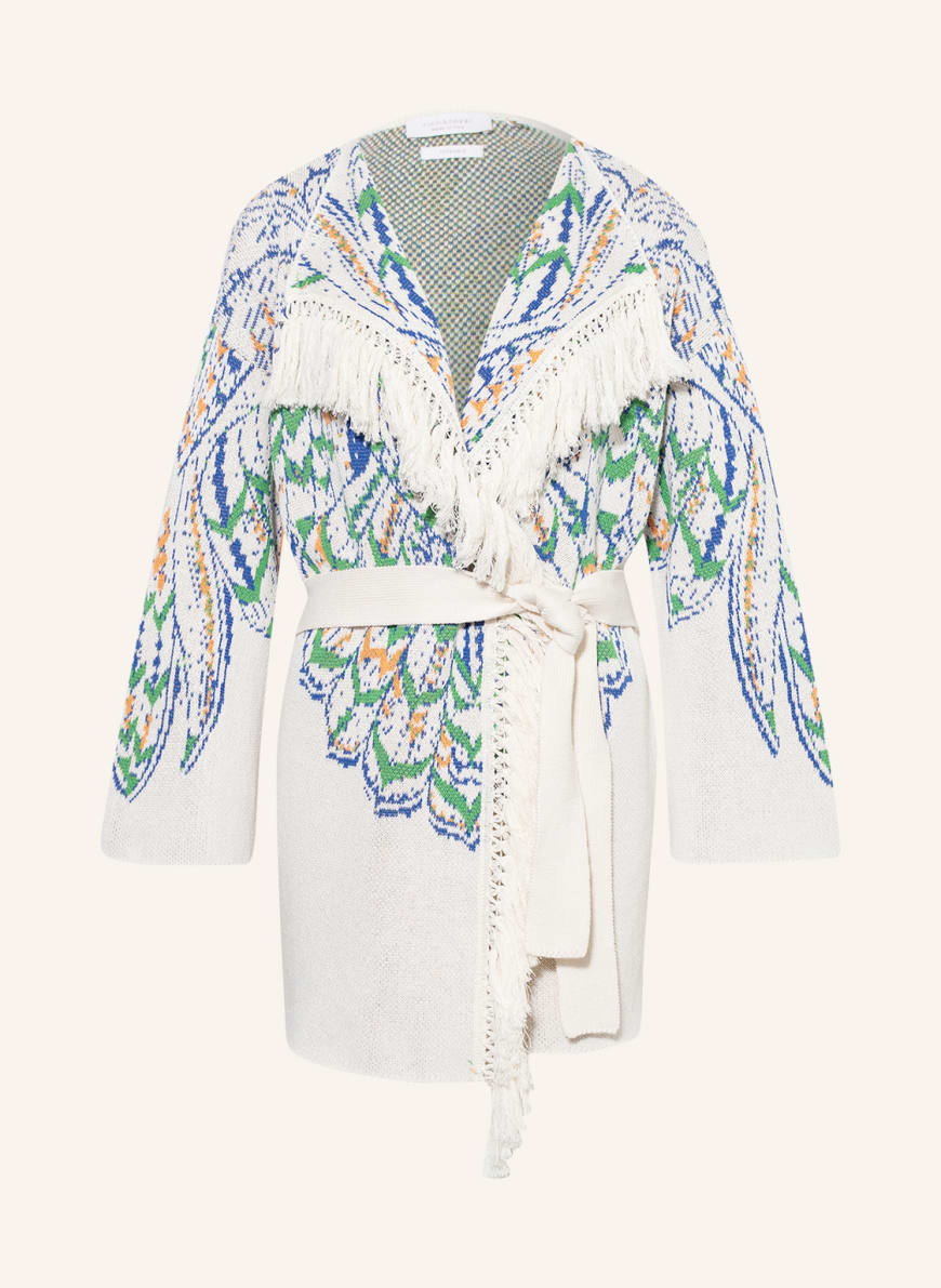 rich&royal Knit cardigan, Color: WHITE/ LIGHT GREEN/ LIGHT BLUE(Image 1)