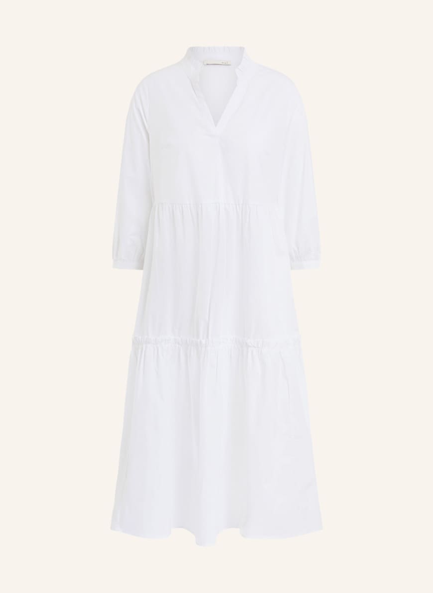 oui Dress with 3/4 sleeves, Color: WHITE (Image 1)