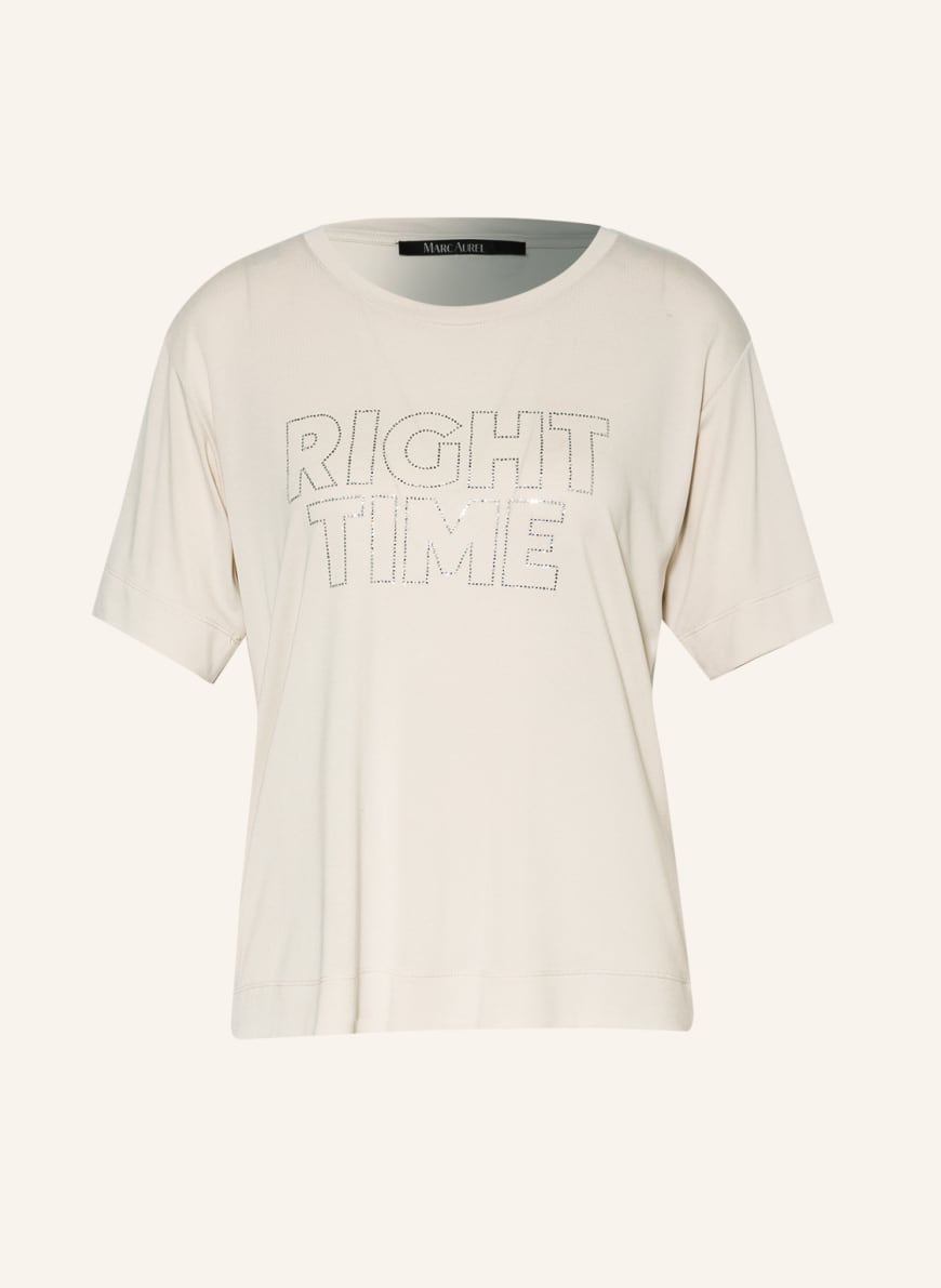 MARC AUREL T-Shirt mit Schmucksteinen, Farbe: CREME (Bild 1)