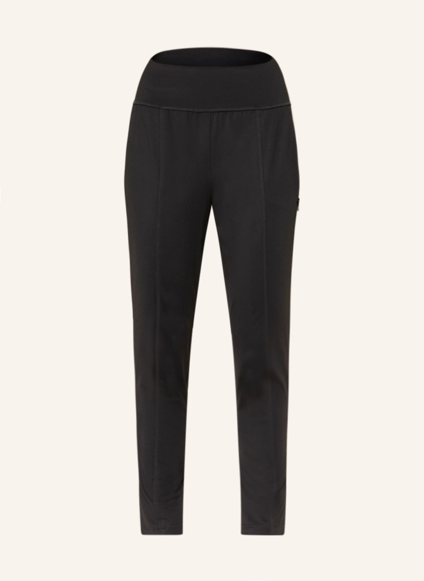 MARC AUREL Trousers in jogger style with tuxedo stripes, Color: BLACK (Image 1)