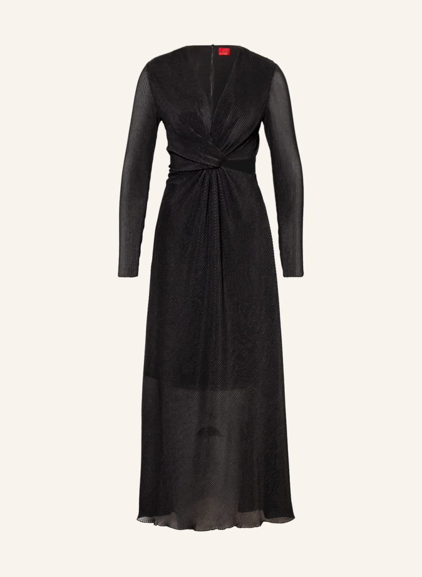 HUGO Dress KISIAS with cut-outs, Color: BLACK (Image 1)