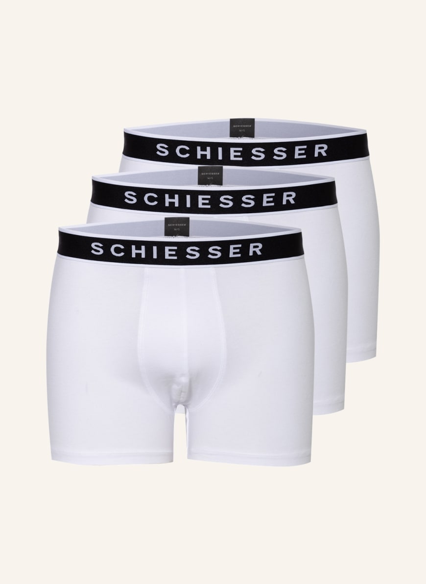 SCHIESSER 3-pack boxer shorts 95/5, Color: WHITE (Image 1)