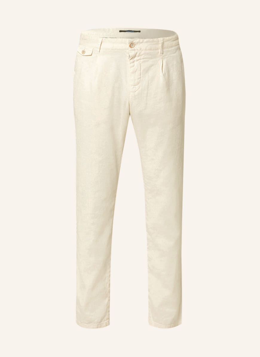 ALBERTO Chinos KEN tapered fit with linen , Color: CREAM (Image 1)