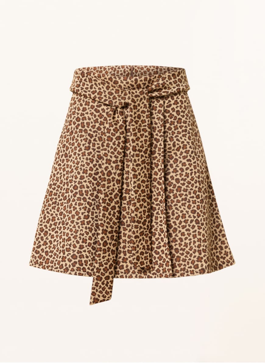 Palm Angels Skirt with tuxedo stripe, Color: BEIGE/ BROWN (Image 1)