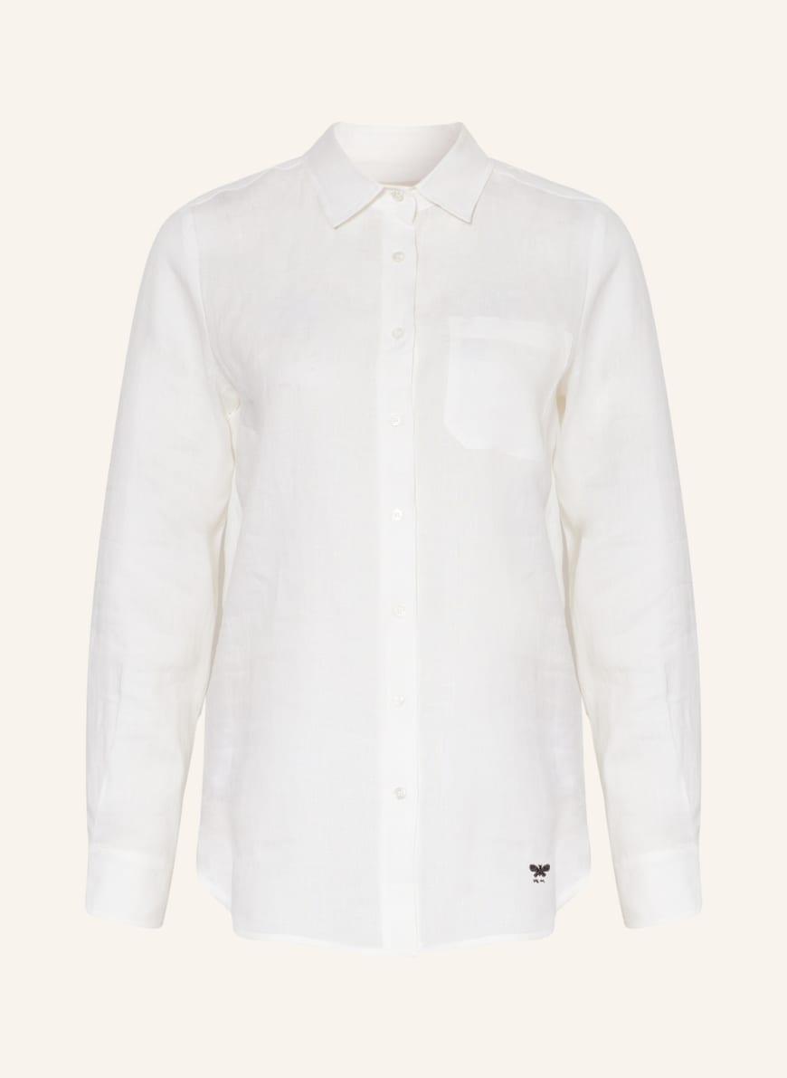 WEEKEND MaxMara Shirt blouse FORTUNA made of linen, Color: WHITE (Image 1)