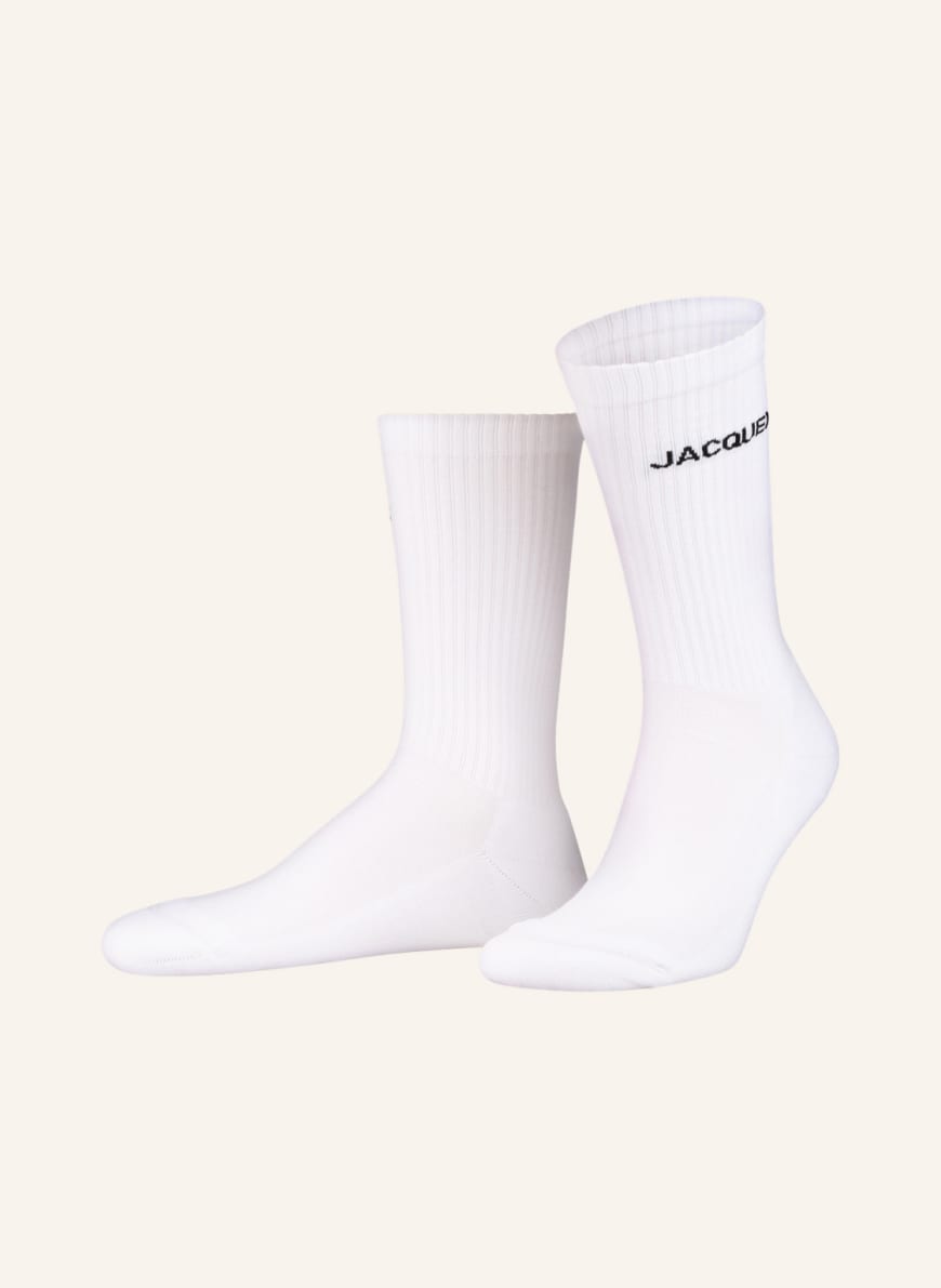 JACQUEMUS Socks LES CHAUSSETTES JACQUEMUS, Color: 100 WHITE (Image 1)