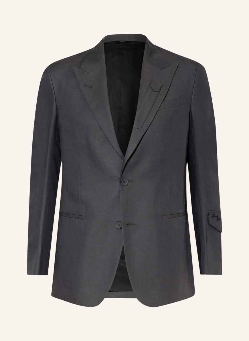 FENDI Combi blazer regular fit with linen, Color: DARK GRAY(Image 1)