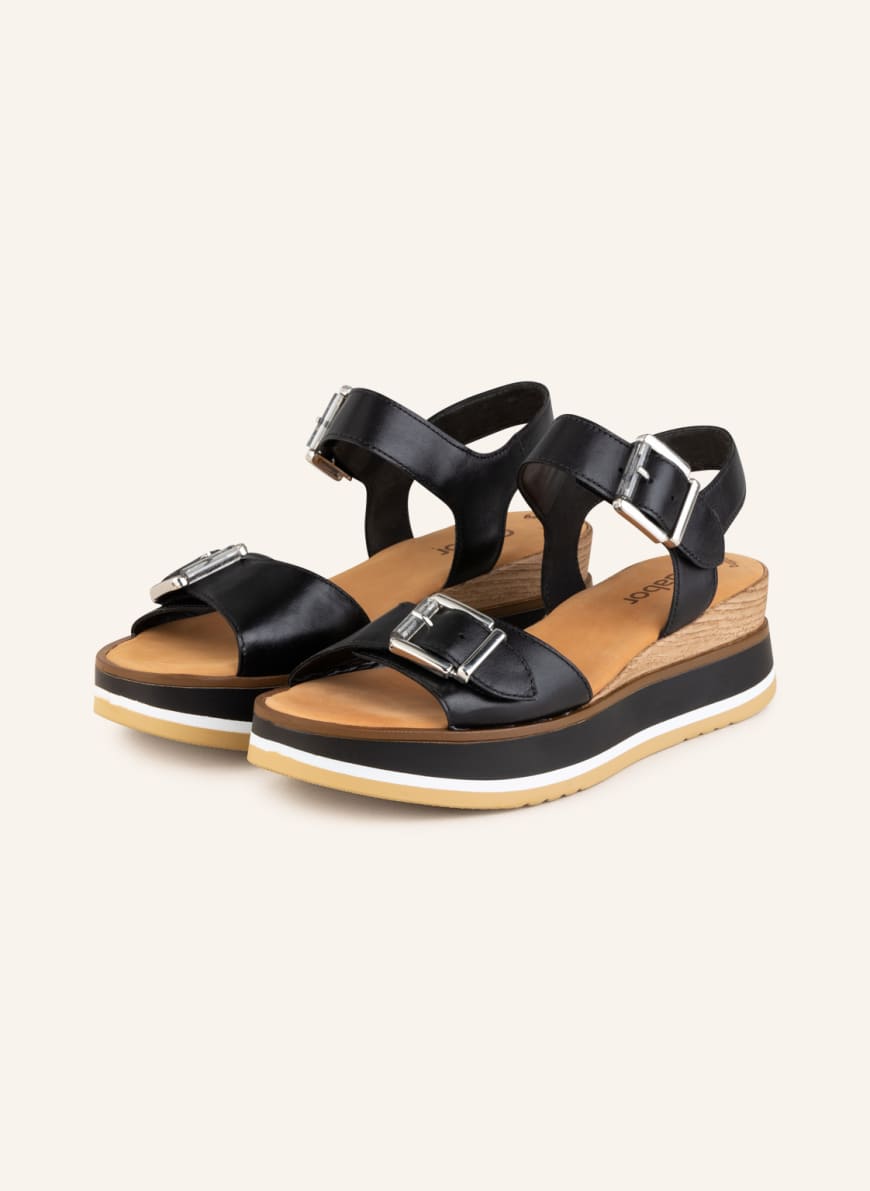 Gabor Platform sandals, Color: BLACK (Image 1)