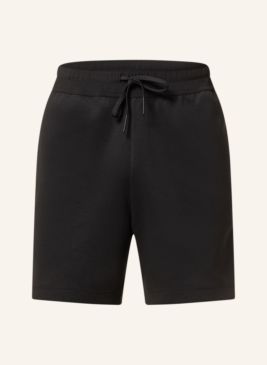 Theory Jersey shorts with tuxedo stripes, Color: BLACK(Image 1)