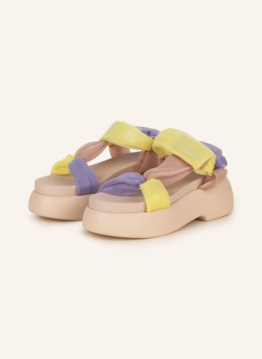 AGL Sandals EMMA TULLE, Color: NUDE/ LIGHT PURPLE/ LIGHT YELLOW(Image 1)