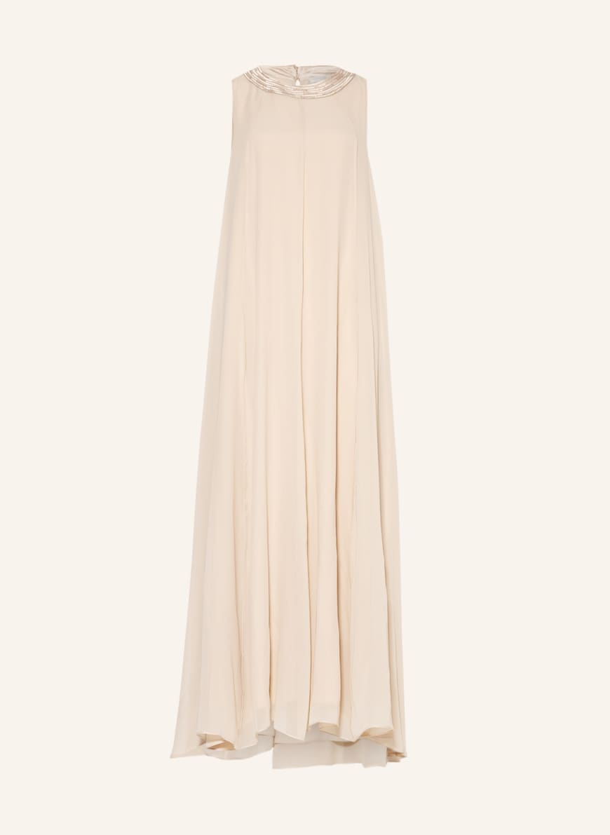 ANTONELLI firenze Silk dress with sequins and glitter yarn, Color: BEIGE (Image 1)
