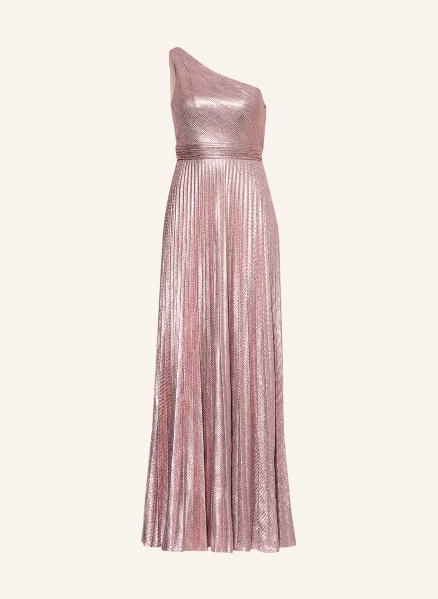 unique One-Shoulder-Abendkleid mit Glitzergarn , Farbe: ROSA (Bild 1)