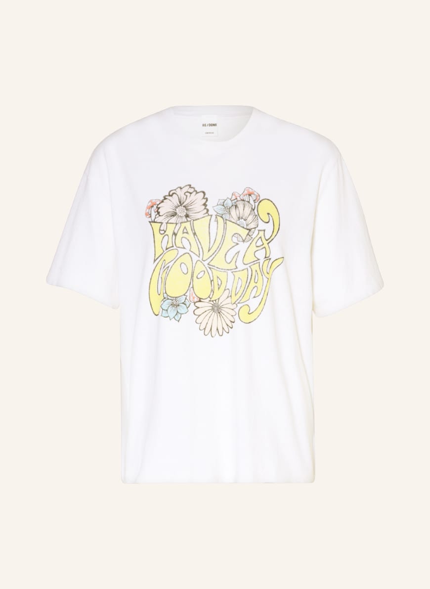 RE/DONE T-Shirt, Farbe: ECRU/ GELB/ BLAU (Bild 1)