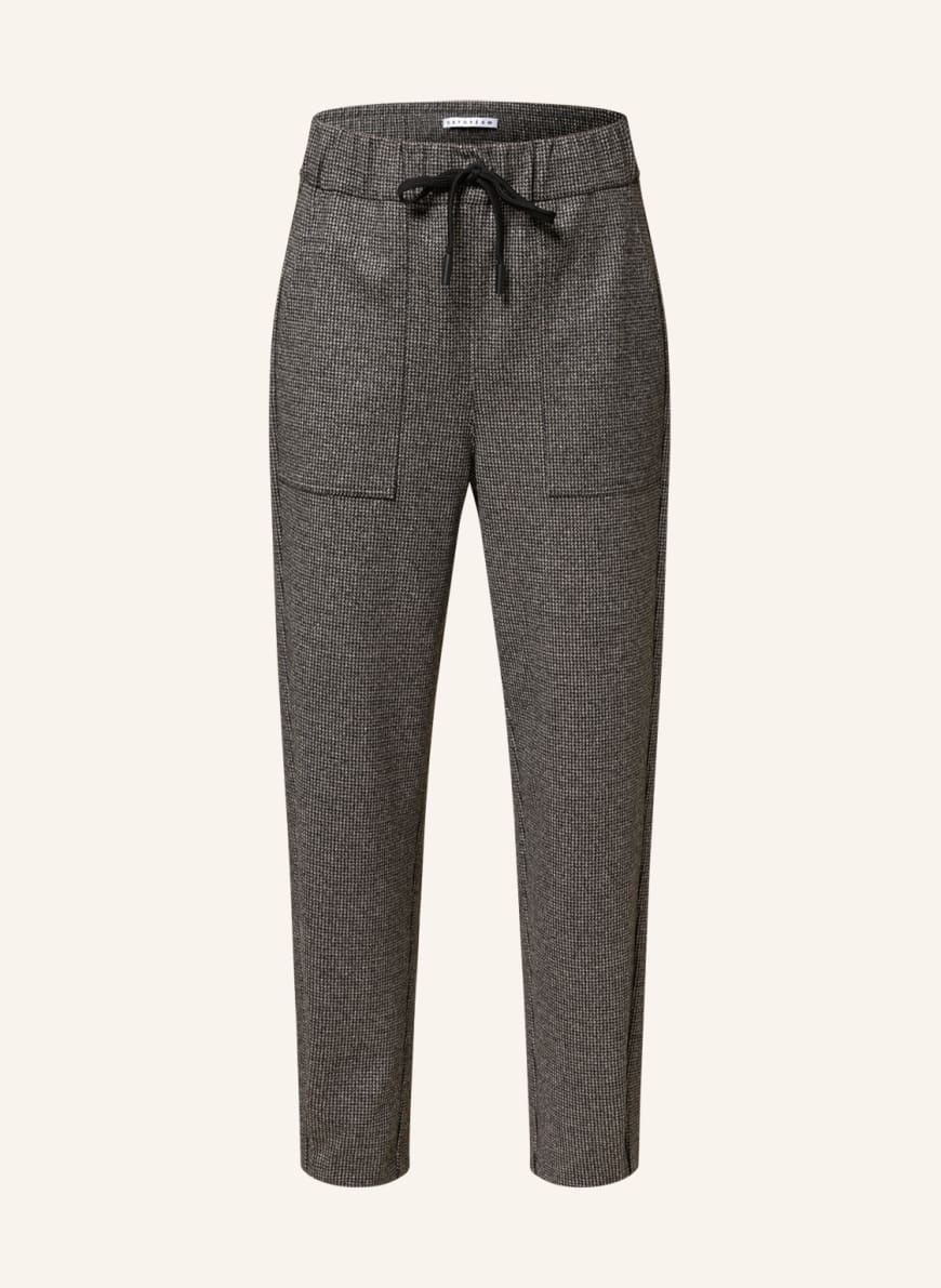 MAC DAYDREAM 7/8 trousers TWIST in jogger style, Color: BLACK/ WHITE (Image 1)