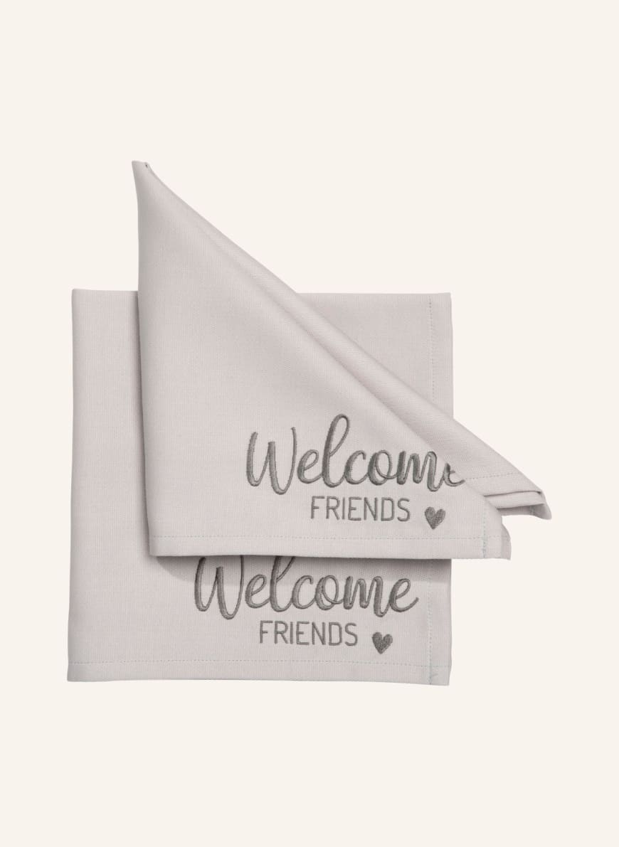 pichler Set of 2 Cloth Napkins , Color: LIGHT GRAY(Image 1)