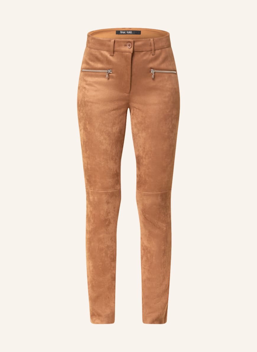 MARC AUREL Trousers in leather look , Color: COGNAC (Image 1)