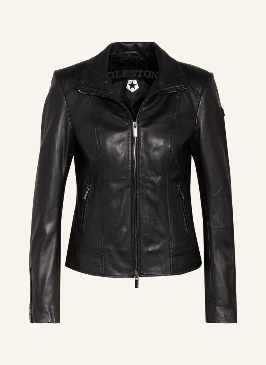 MILESTONE Leather jacket TRINA, Color: BLACK(Image 1)