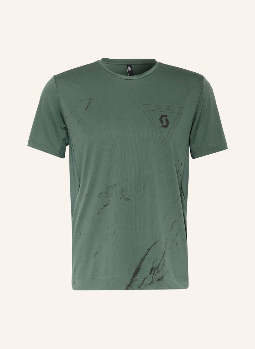 SCOTT Cycling shirt TRAIL FLOW PRO with mesh, Color: DARK GREEN (Image 1)