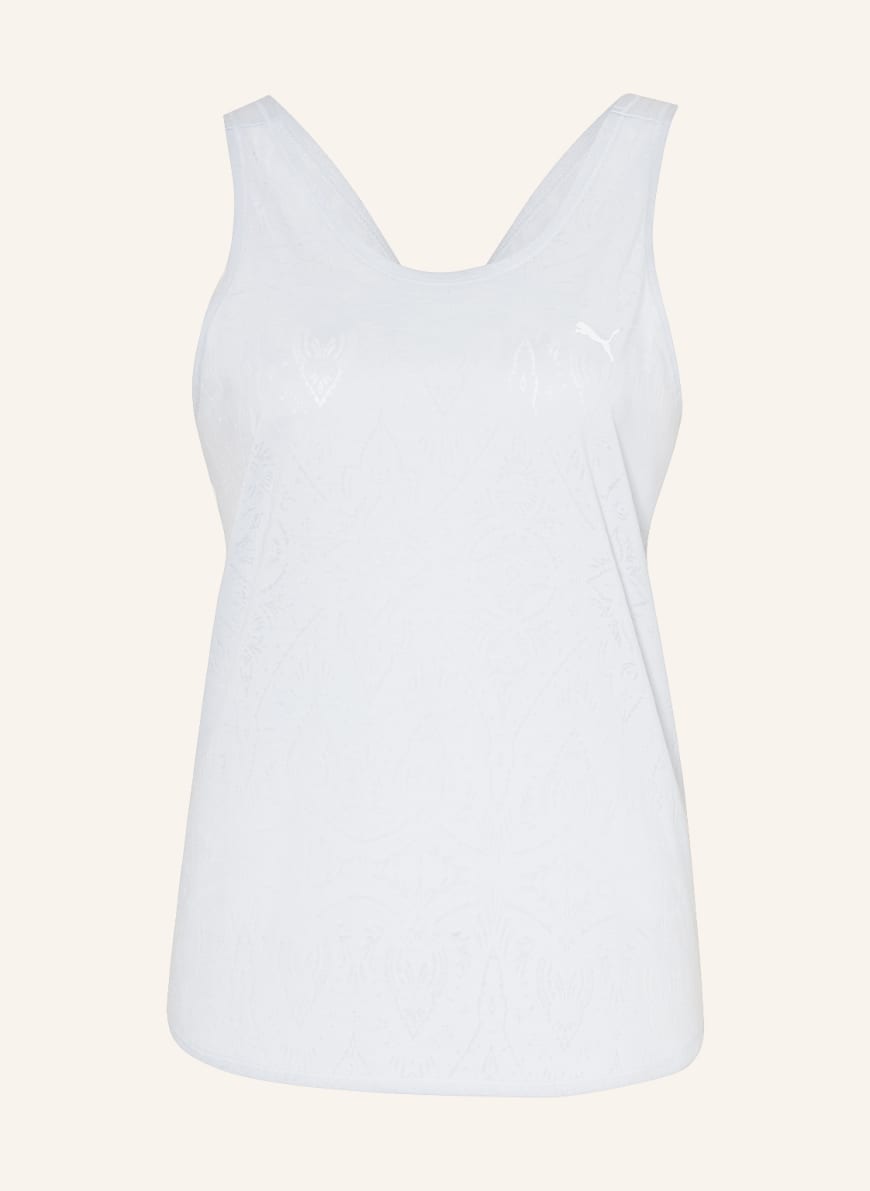 puma white tank top
