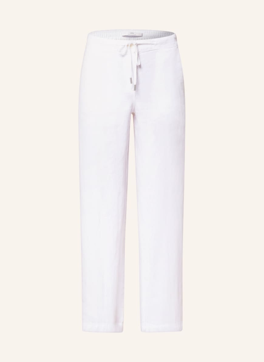 LANIUS Wide leg trousers made of linen, Color: WHITE(Image 1)