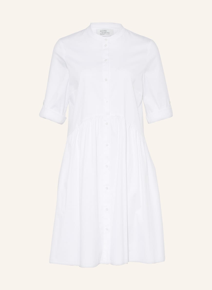 ROBE LÉGÈRE Shirt dress with 3/4 sleeves , Color: WHITE (Image 1)
