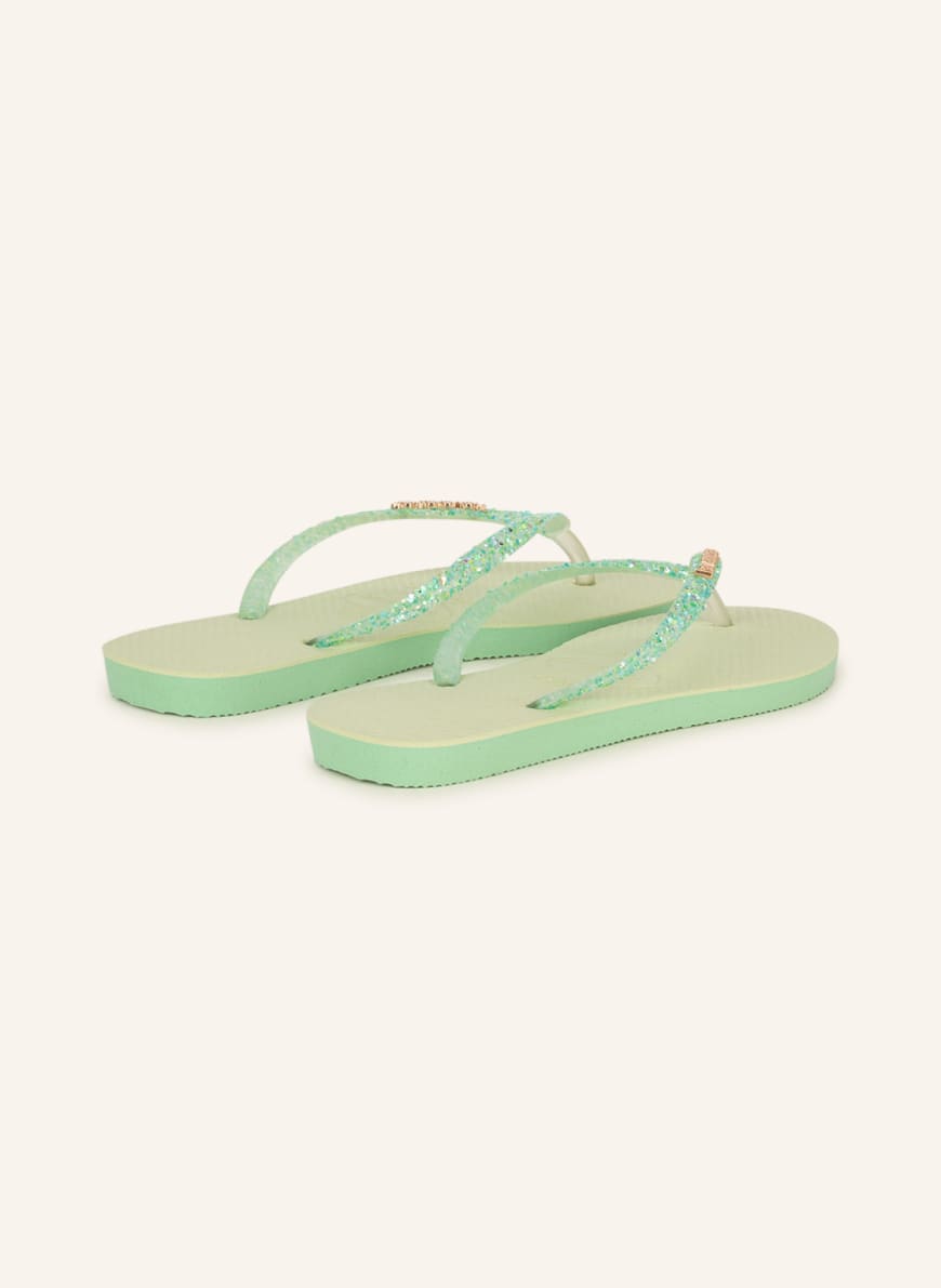 havaianas Flip Flops GLITTER FLOURISH in light green/ mint | Breuninger