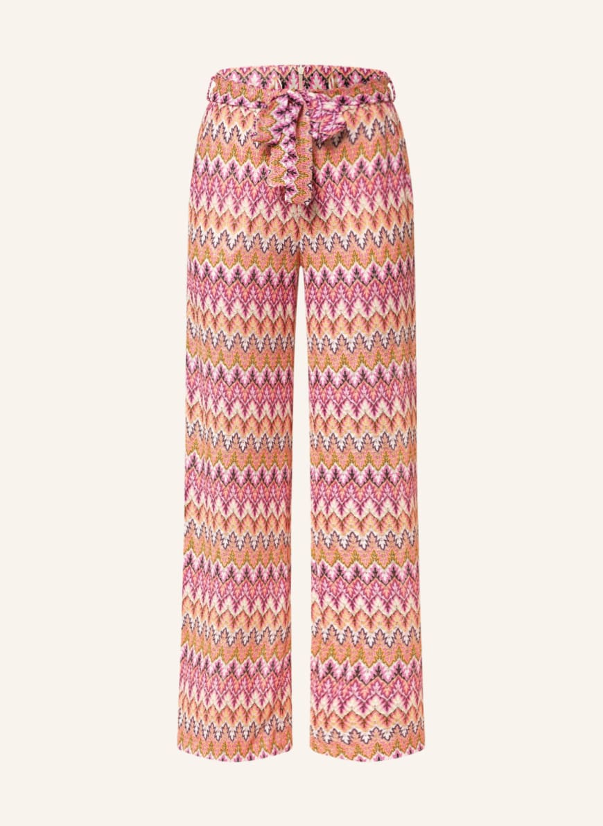ana alcazar Knit trousers in pink/ ecru 