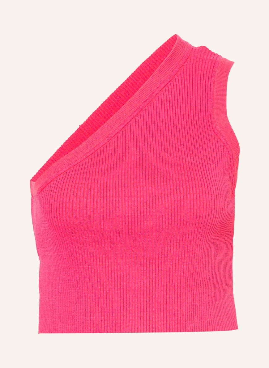 JACQUEMUS Knit top LA MAILLE ASCU with linen in pink