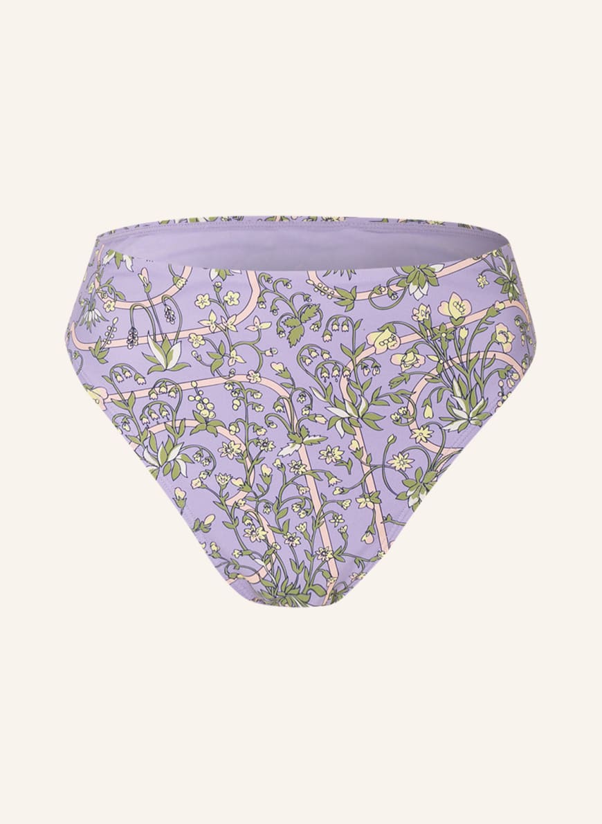 TORY BURCH High-Waist-Bikini-Hose GARDEN MEDALLION, Farbe: HELLLILA/ OLIV/ NUDE(Bild 1)