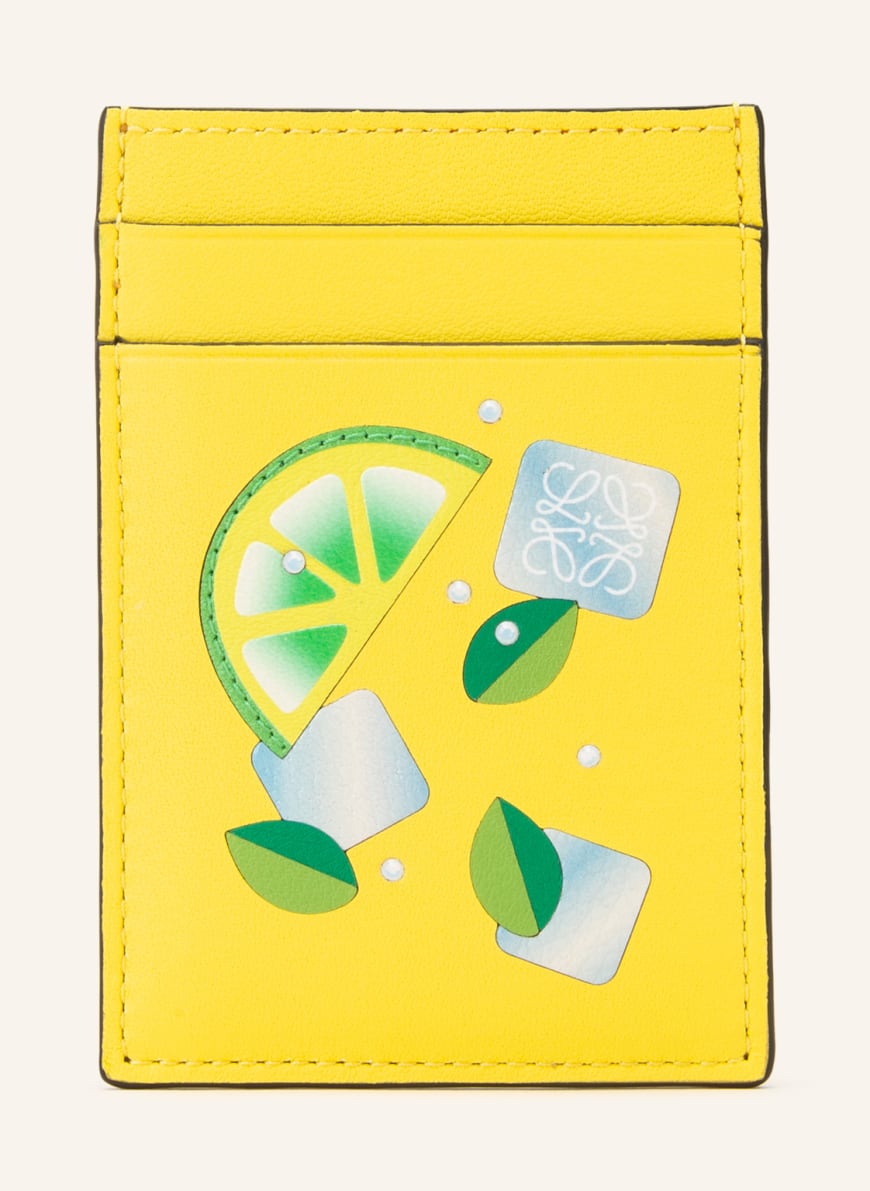 LOEWE Card case with decorative gems , Color: YELLOW (Image 1)