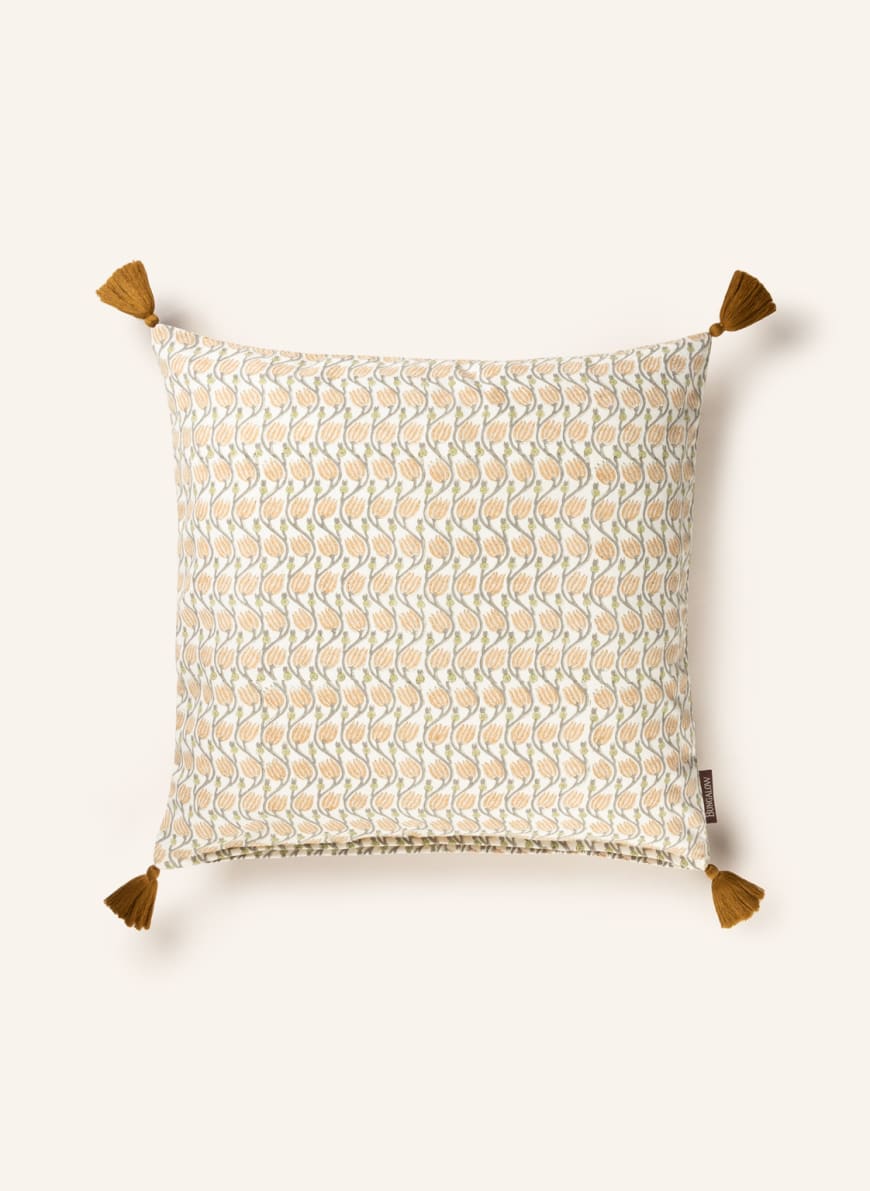BUNGALOW DENMARK Decorative cushion cover LOTUS, Color: WHITE/ GRAY/ ORANGE(Image 1)