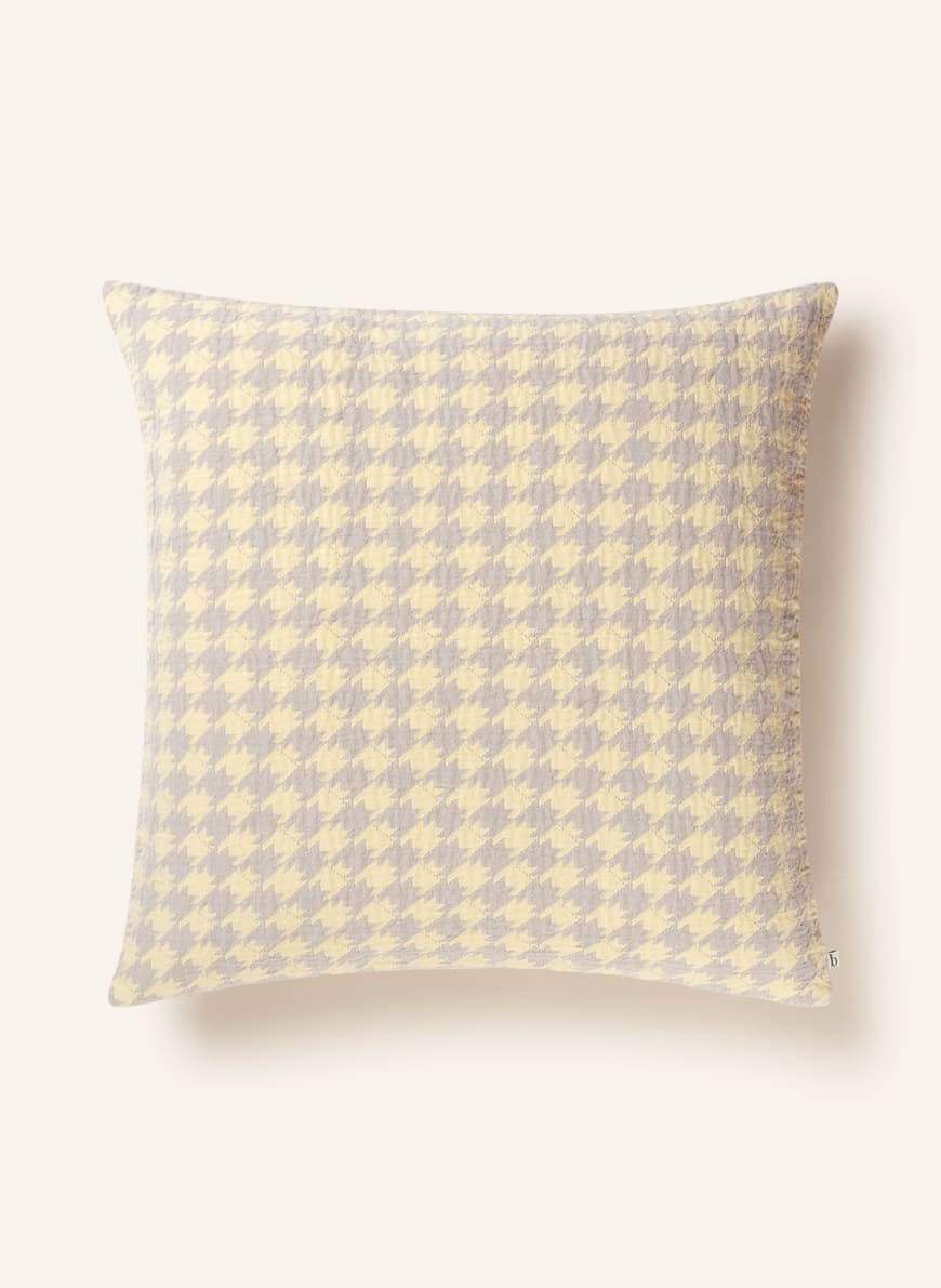 BROSTE COPENHAGEN Decorative cushion cover BERNHARDT, Color: YELLOW/ LIGHT GRAY (Image 1)